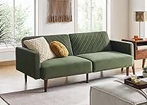 Novogratz Palm Springs Mid-Century Futon Sofa 3 Colors